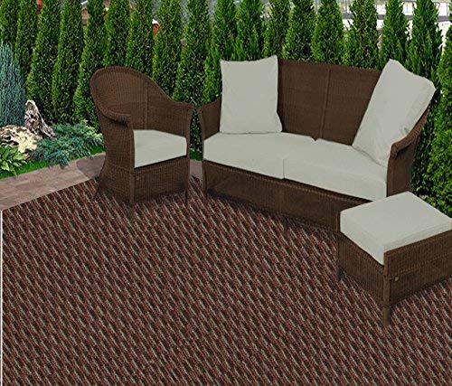 Koeckritz Rugs HALF ROUND 4'X2' Brick Walkway Pattern Play Indoor/Outdoor Area Rug Carpet, Runners With Many Sizes and Bond FINISHED EDGES.