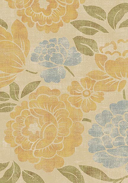 Milliken TOP 30 Peony Garden Area Rug French Vanilla/3'10