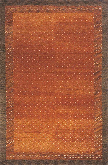 Momeni Rugs DEGABDG-01PAP2030 Desert Gabbeh Collection, 100% Wool Hand Knotted Contemporary Area Rug, 2' x 3', Paprika