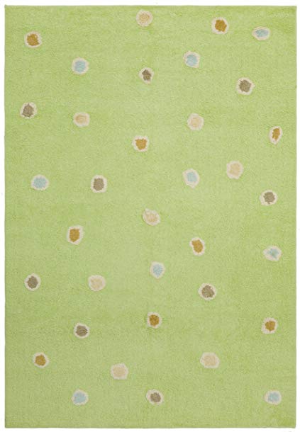 Green Dots Carousel Cotton 4'x6' Rug