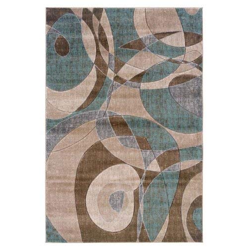 Linon Milan Area Rug - Brown / Sand