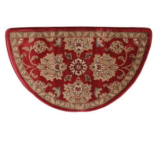 Traditional Oriental Ii Half Round Fireplace Hearth Rug 25 x 42