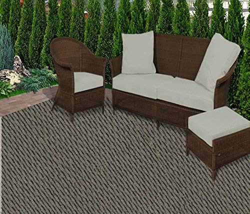 HALF ROUND 4'X2' Wrought Iron Pattern Play Indoor / Outdoor Area Rug Carpet, Runners With Many Sizes and Premium Nylon Fabric FINISHED EDGES.