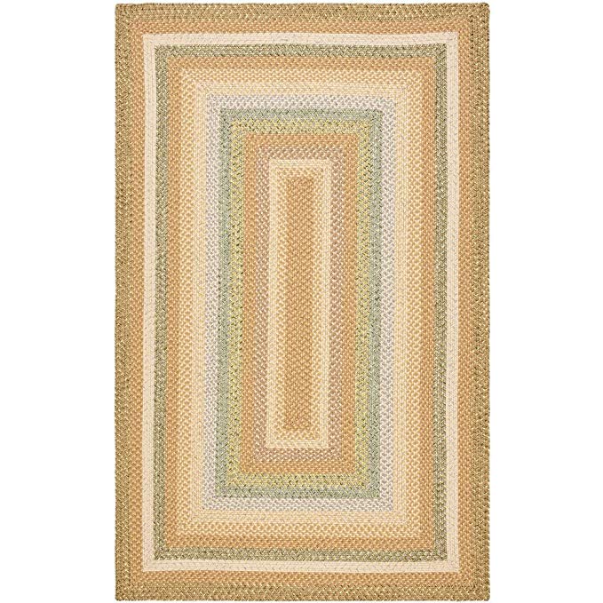 Transitional Rug - Braided Polypropylene -Tan/Multi Tan/Multi/Transitional/8'LX2'3