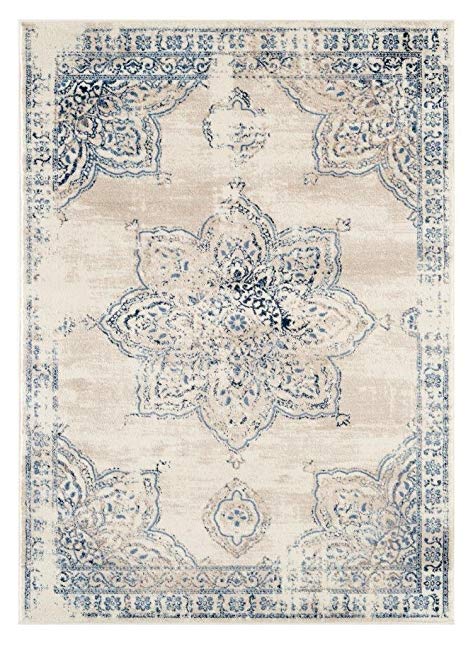 5934 Distressed Ivory 8 x 10 Area Rug Carpet Large New