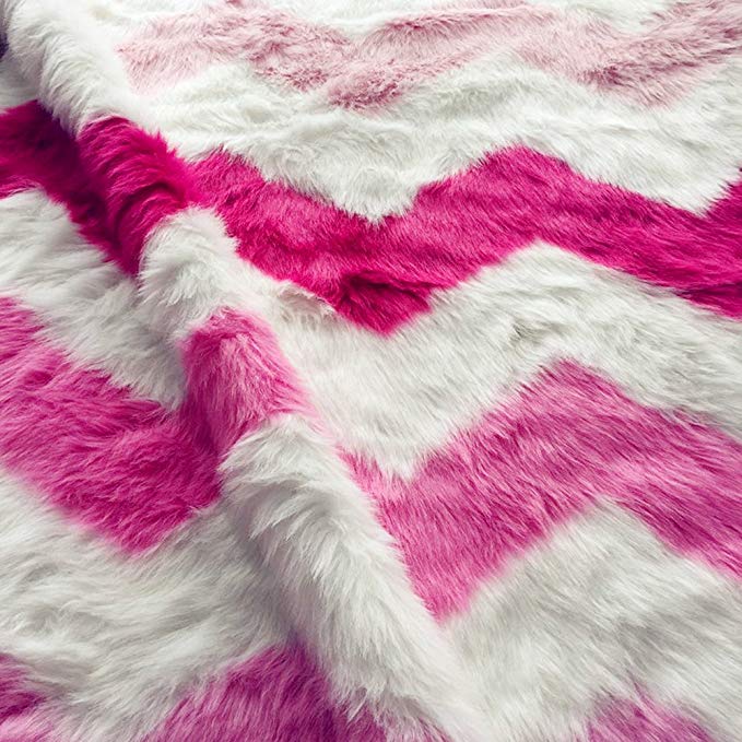 Wolala Home Pink Striped Classic Soft Faux Sheepskin Shaggy Area Rugs For Bedroom Bedside Rug Sofa Floor Fur 4 x 6 feet