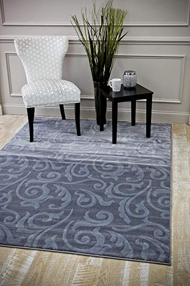 5657 Modern Gray 6x9 Area Rug Carpet Large New