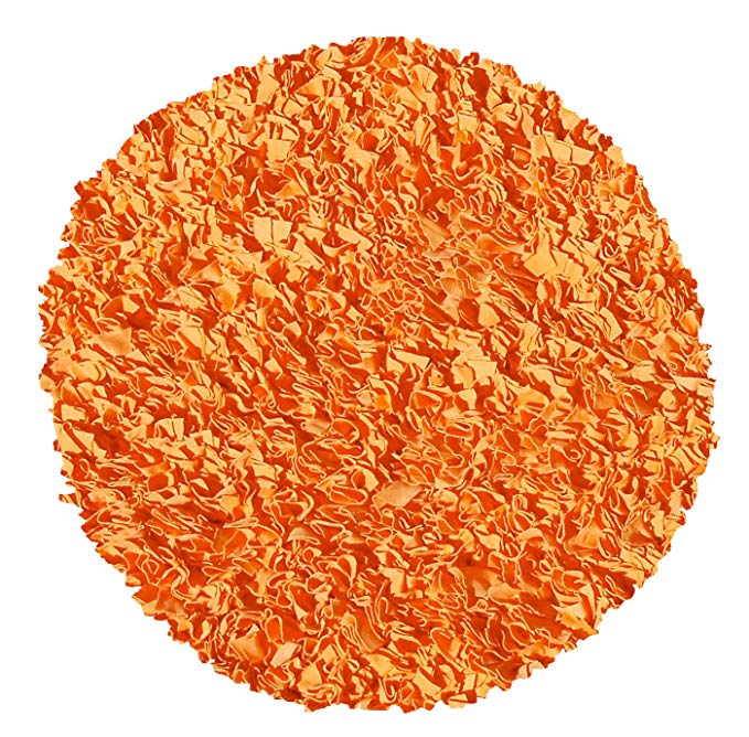 The Rug Market Shaggy Raggy Tangerine Area Rug Size 4'x4' ROUND