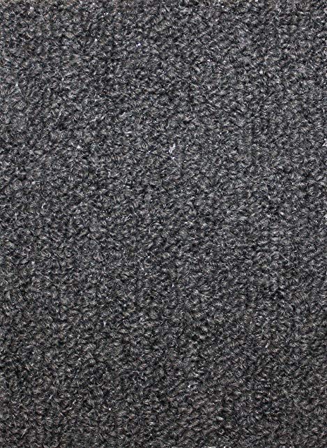 7' x 7' Charcoal Indoor Outdoor Level Loop Area Rug Carpet