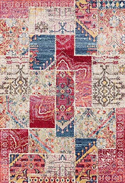 Lux Weavers 2976 Patchwork Oriental 5 x 7 Area Rug Carpet Large New