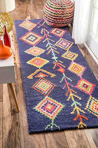 nuLOOM Bohemian Moroccan Diamond Runner Area Rugs, 2' 6