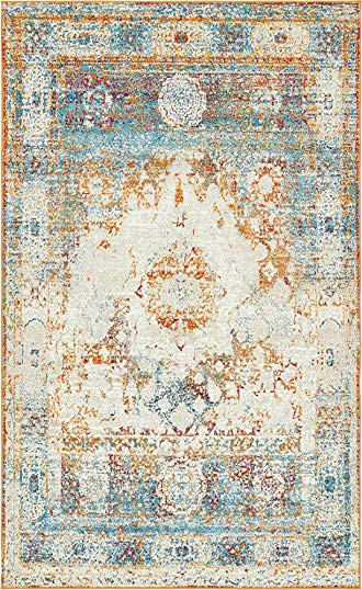 A2Z Rug Beige 5' x 8' Feet Manuch Collection Area Rugs