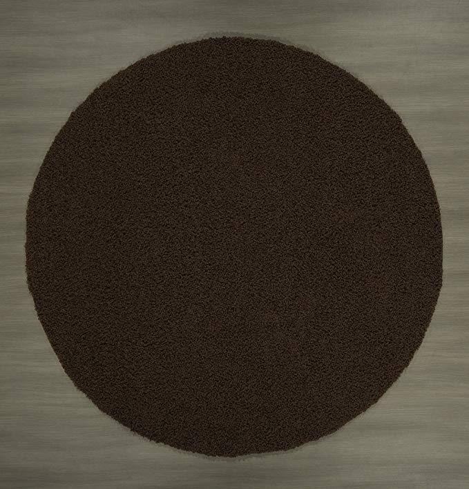 Wow Home Solid Brown Shag Area Rug 6'7