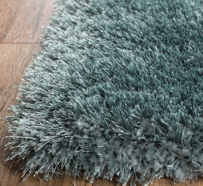 Home Way 3.3-Feet-by-5-Feet Thick Plush Shag Area Rug - Blue